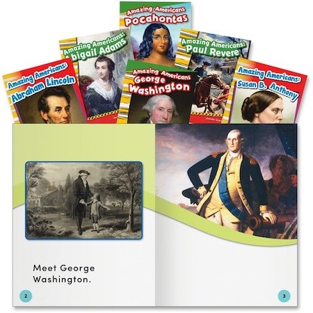Shell Education Teacher Created Materials Social Studies Set, Amazing Americans, Grade K-3, 6 BK/ST, 6PK SHL20602